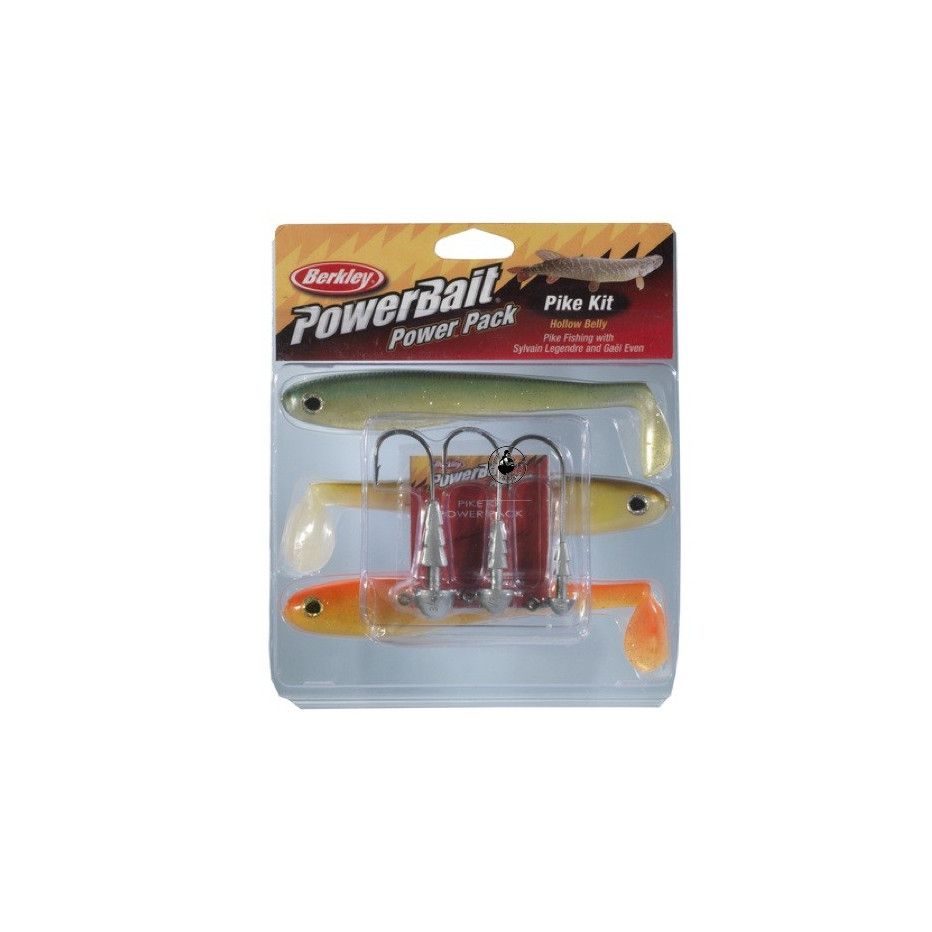 Kit Berkley Powerbait Pike Hollow Belly Pro Pack - Raubfisch