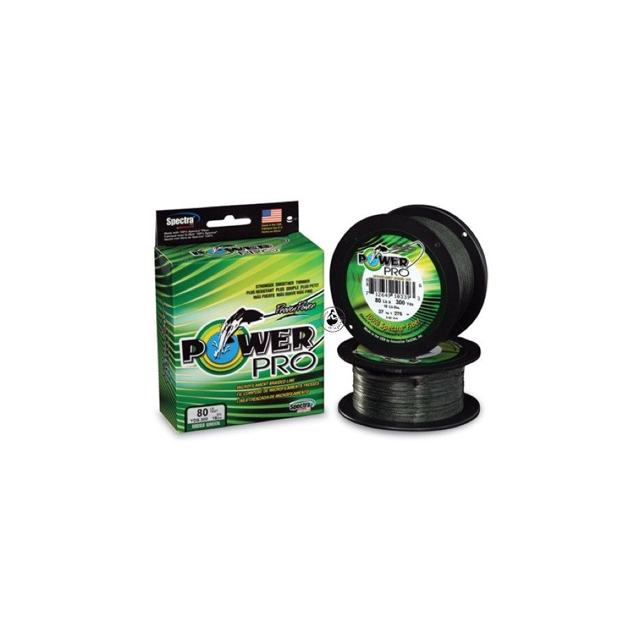 Braid Power Pro Green - 1370m spool - packaging - Leurre de la pêche