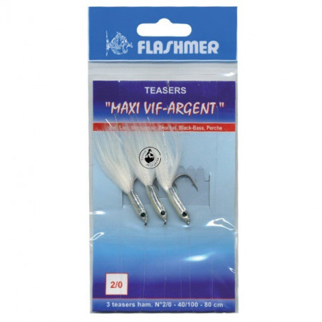 Teaser Flashmer Maxi Lebhaft Silber 8cm - angeln der Barsch