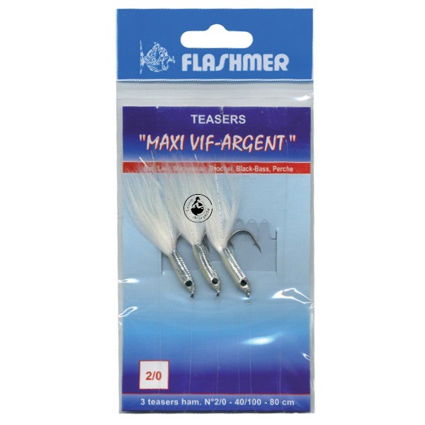 FLASHMER Teaser  Maxi Vif Argent 8cm : Coloris  - Dos Bleu