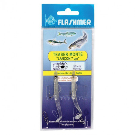 Teaser Mounted Flashmer Sandeel 7cm - Sea fishing