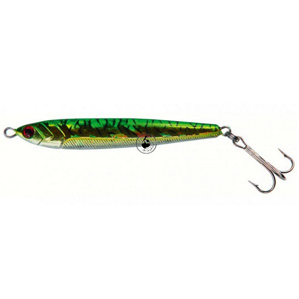  Leurre Jig Flashmer Metal Spot : Coloris Flashmer - Maquereau Vert, Poids - 40 g