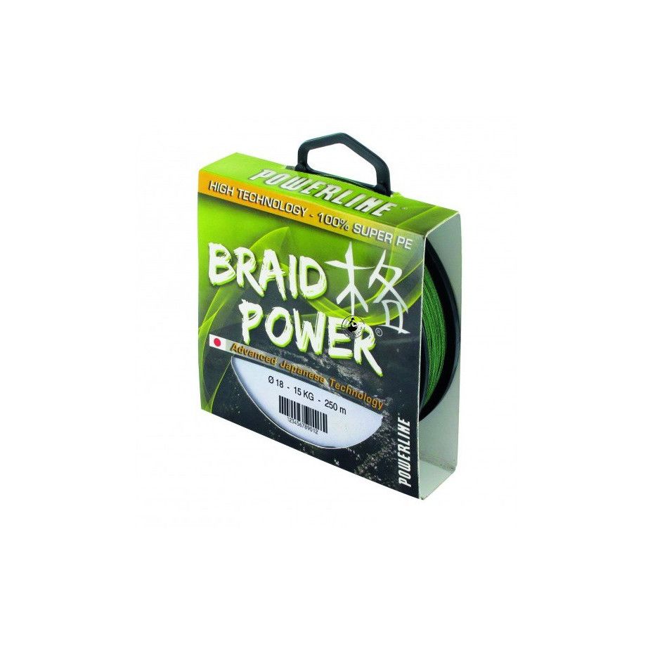 Geflochtene Angelschnur Powerline Braid Power 130m - Budget - kleiner Preis