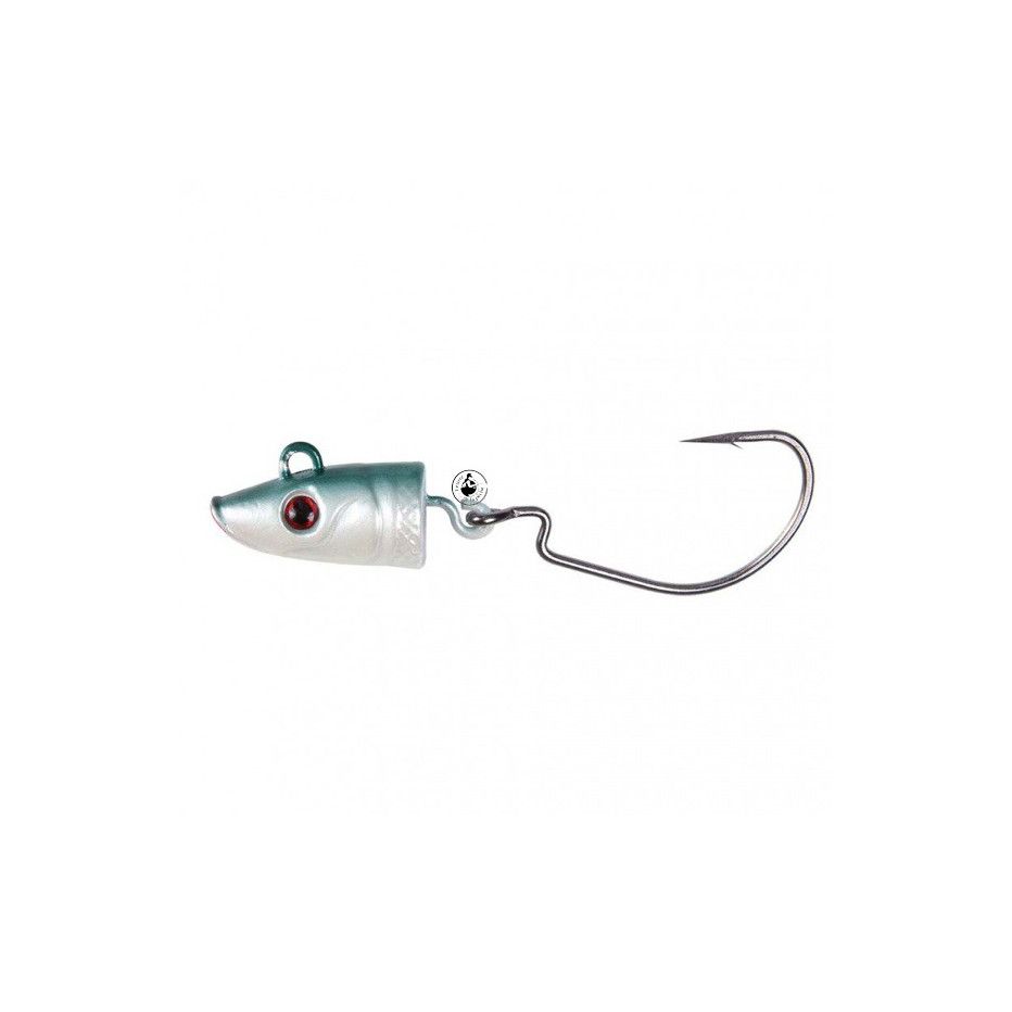 Flashmer Blue Equille jig head with anti-grass system