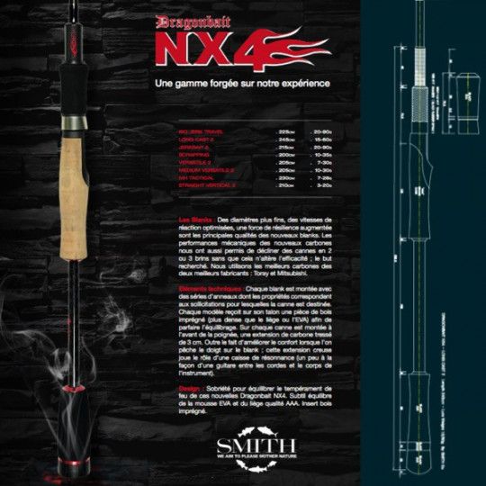 Spinning rod Smith Dragonbait NX4 Long Cast 2