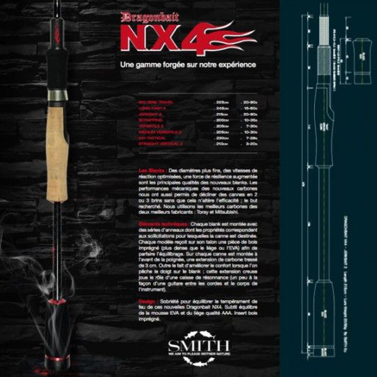 Caña de spinning Smith Dragonbait NX4 Jerkbait 2