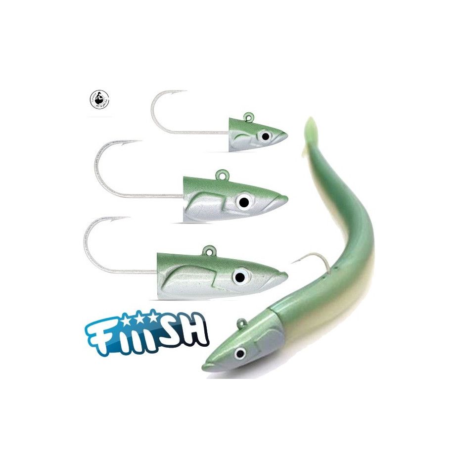 Cabeza de plomo fija Fiiish Crazy Sand Eel 100