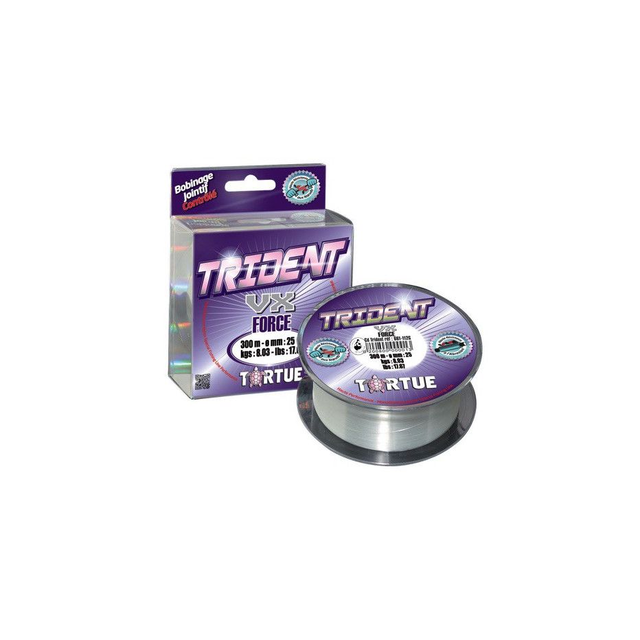 Nylon Tortue Trident VX Force - 150m to 1000m spool - Leurre de la