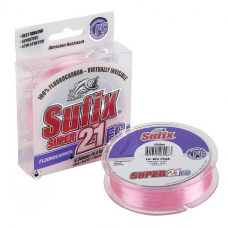 Fluorocarbon Sufix Super 21 Pink - spool - Invisible