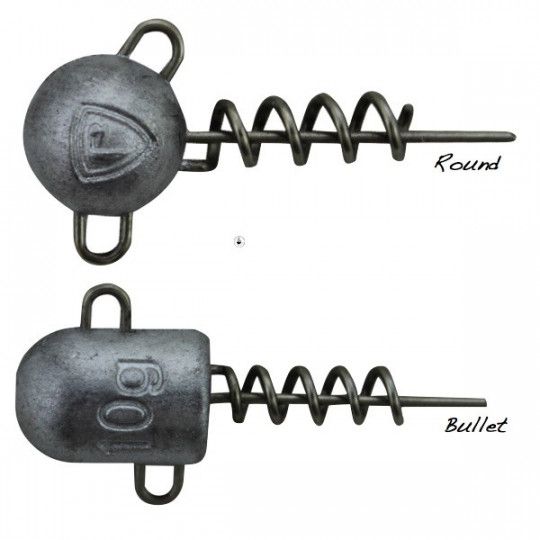 Jig Head Fox Rage Corkscrew Jigheads - Bullet or Round