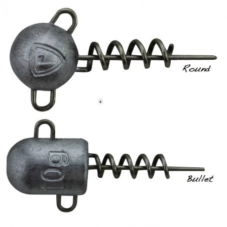 Jigköpfe Fox Rage Corkscrew Jigheads - Kugel oder Rund