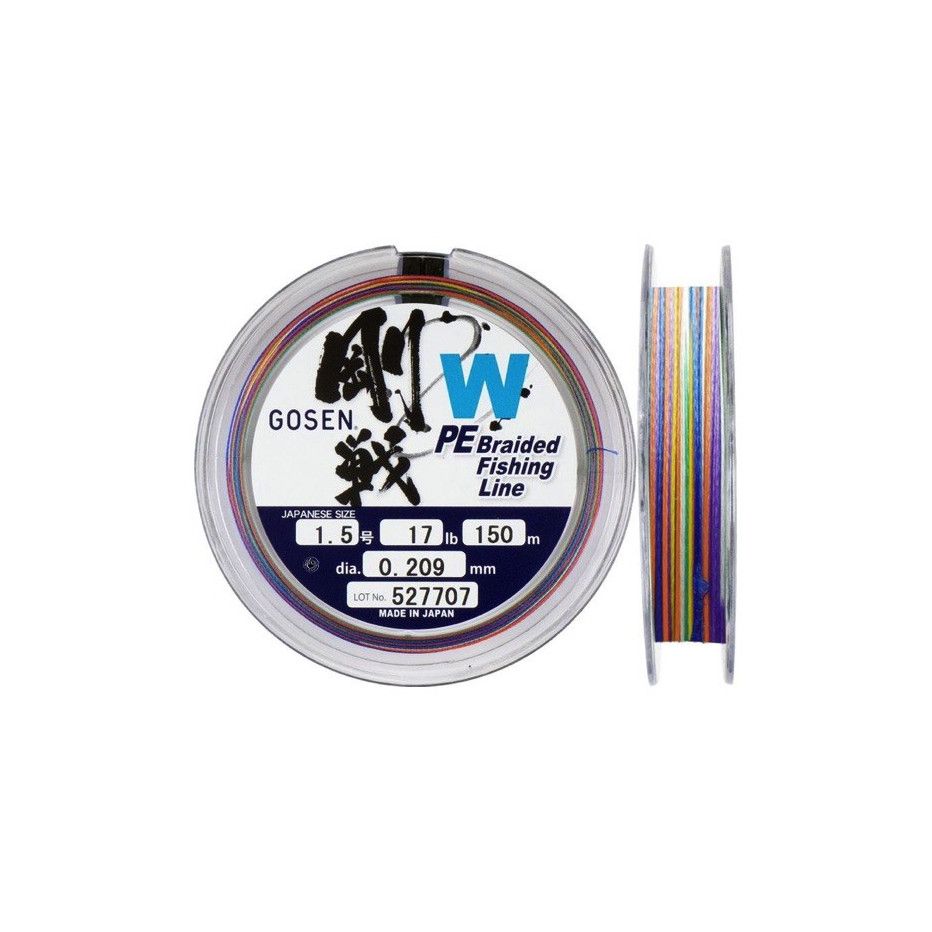 Geflochtene Angelschnur Gosen W Braid - Spule von 150m oder 300m - 4 Stränge