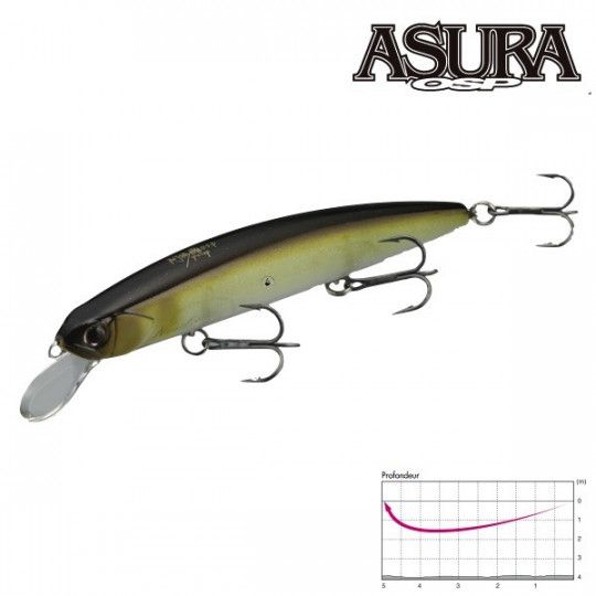 Poisson Nageur OSP Asura 92,5mm - Jerkbait à 3 hameçons