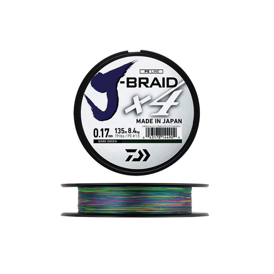 J-braid X4 Fil De Pêche 135 m Vert Foncé 0,07 mm à Prix Carrefour