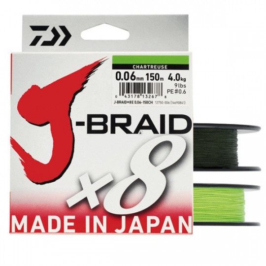 Braid Daiwa J Braid X8 - Resistance - Round and smooth