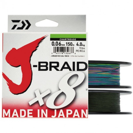 Braid Daiwa J Braid X8 Carrete grande - 1500 y 3000m