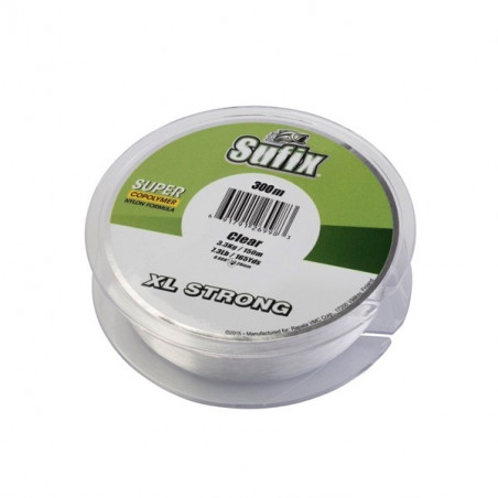 Nylon Sufix XL Strong 300m Transparente - Buena resistencia al nudo