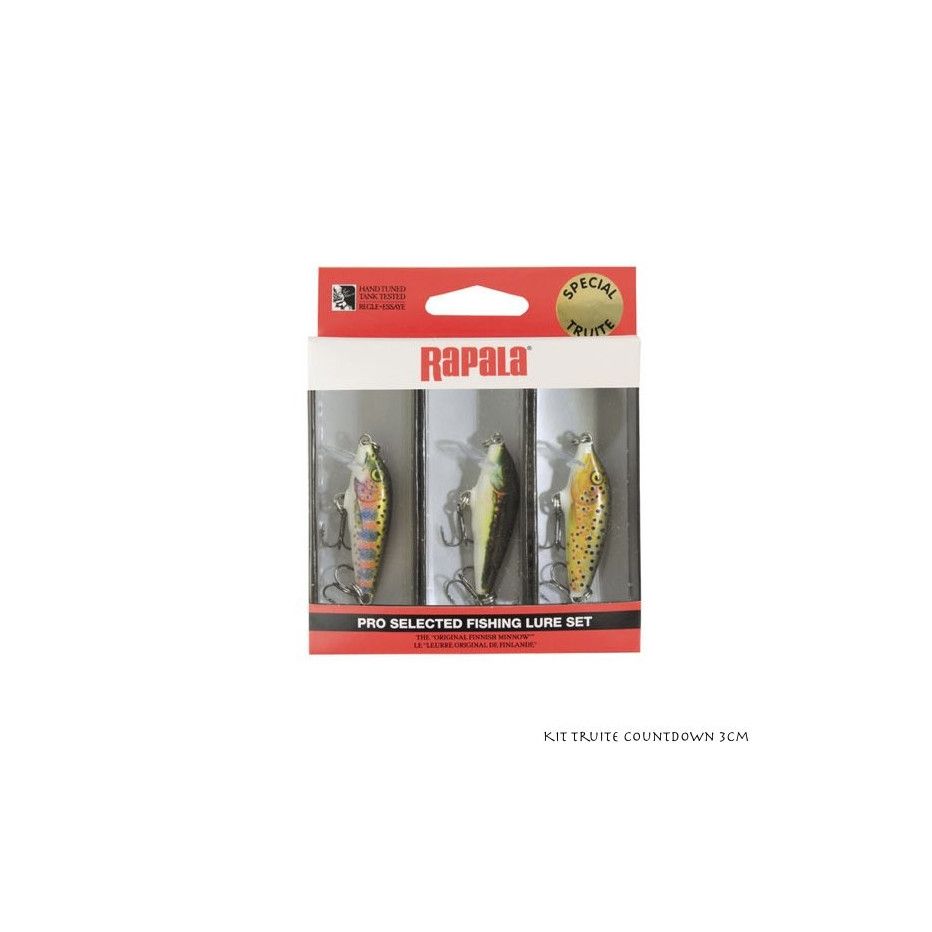 Kit Kunstköder Rapala CountDown 3cm - Angeln der Forelle