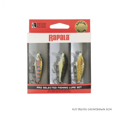 Lure kit Rapala CountDown 3cm - Trout fishing - Leurre de la pêche