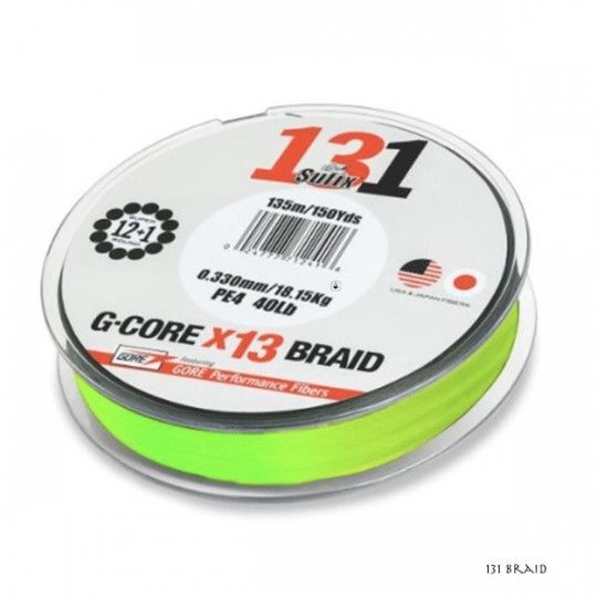Geflochtene Angelschnur Sufix 131 G-Core X 13 Braid - 13 Stränge