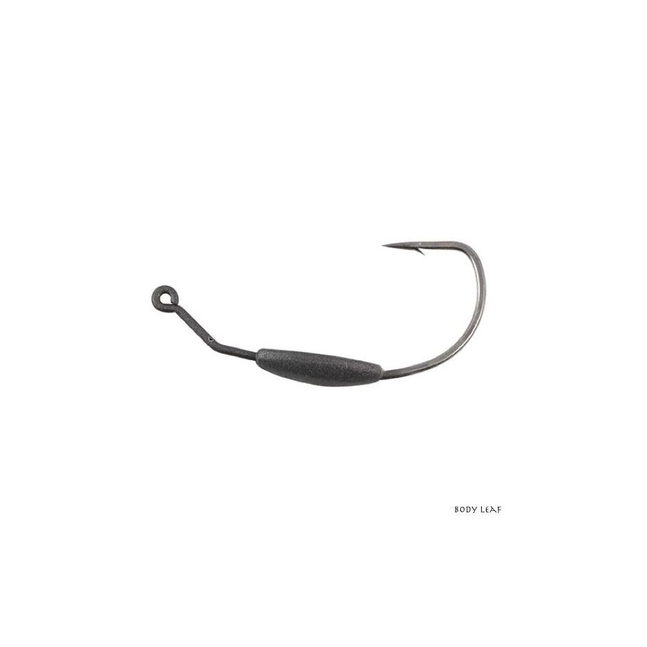 Leaded Texan hook Scratch Tackle Body Leaf Jig Head