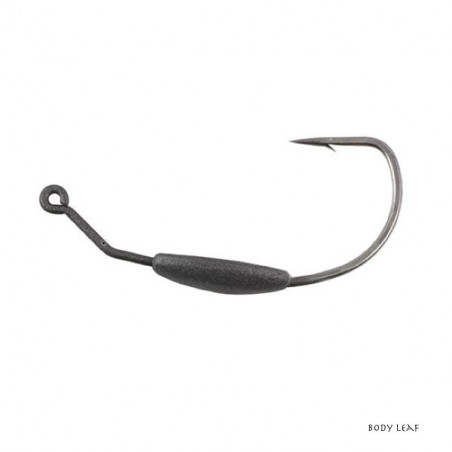 Leaded Texan hook Scratch Tackle Body Leaf Jig Head