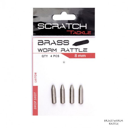 Brass Worm Rattle Scratch Tackle - Laiton Nickelé