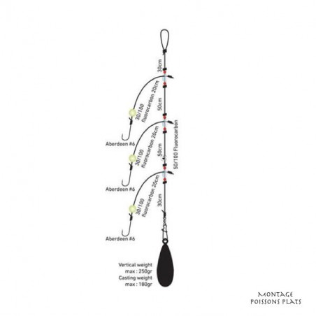 Montaje Daiwa D'Rig Surfcasting Peces planos