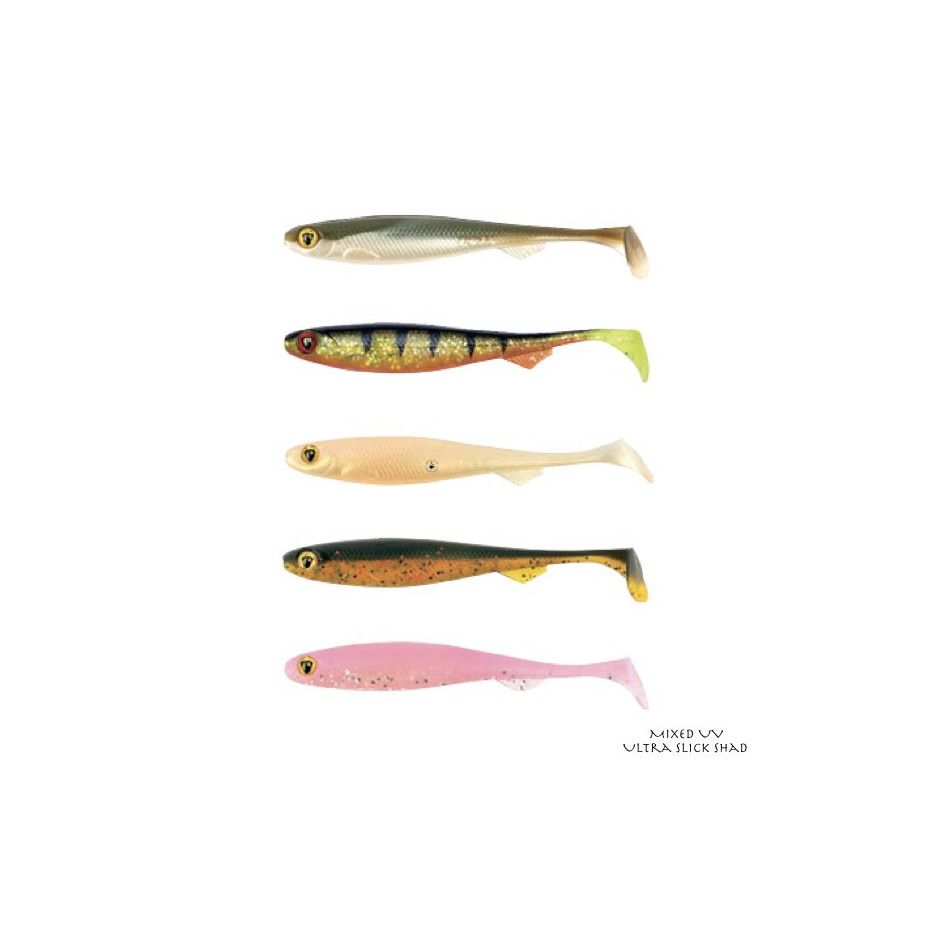 Gummifische Fox Rage Ultra UV Slick Shad Gemischte Farbe