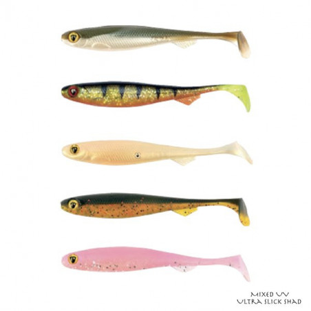 Leurre Souple Fox Rage Ultra UV Slick Shad Mixed Color