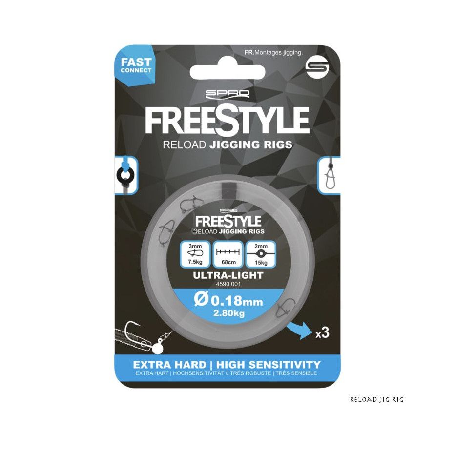 Stocking Spro Freestyle Reload Jig Rig Fluorocarbon - Leurre de la