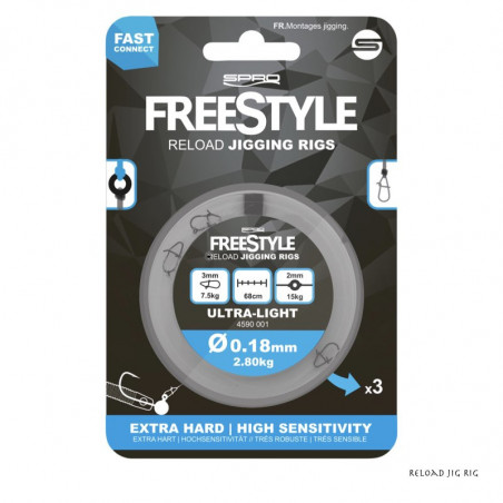 Stocking Spro Freestyle Reload Jig Rig Fluorocarbono