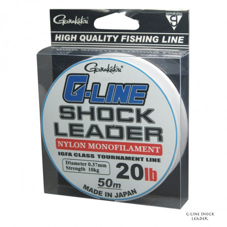 Monofilamento de nylon Gamakatsu G-Line Shock Leader 50m