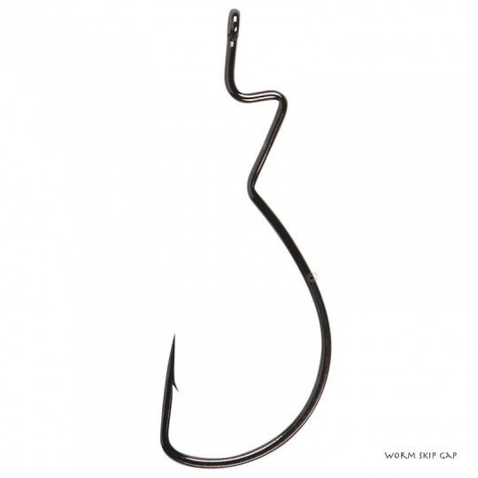 Haken Texan Gamakatsu Worm Skip Gap von Größe 1/0 bis 5/0