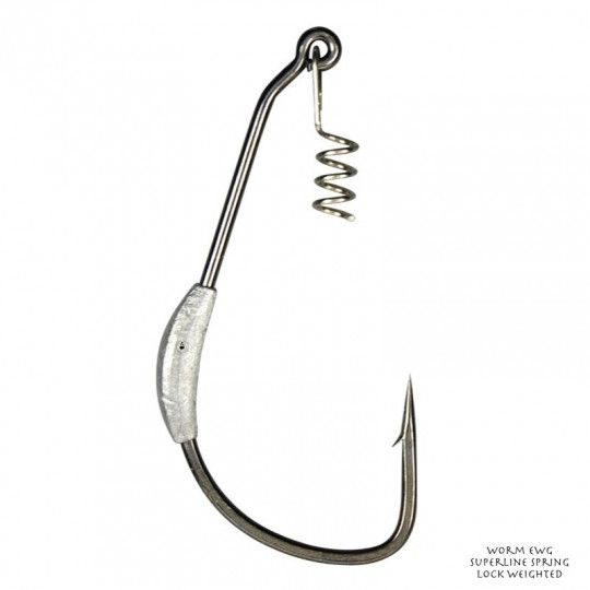 Haken Texan Gamakatsu Worm EWG Superline Spring Lock gewichtet