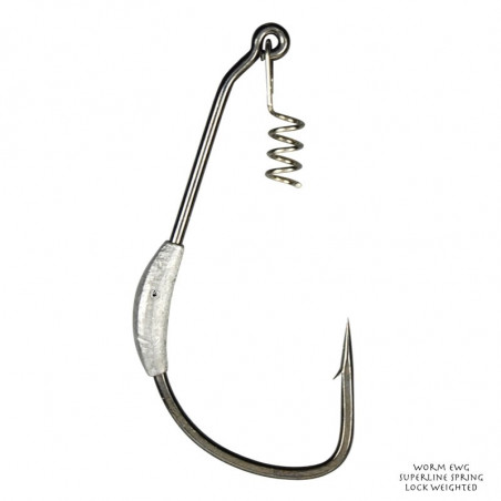 Hameçon Texan Gamakatsu Worm EWG Superline Spring Lock Weighted