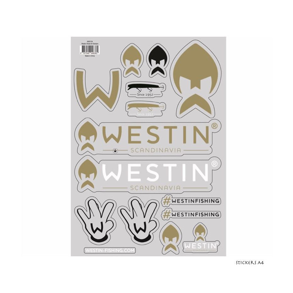 Planche d'Autocollants Westin Stickers A4