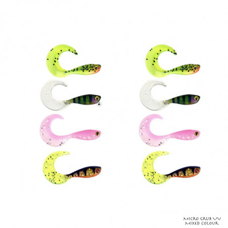 Señuelo Suave Fox Rage Micro Grub 4cm UV Color Mixto