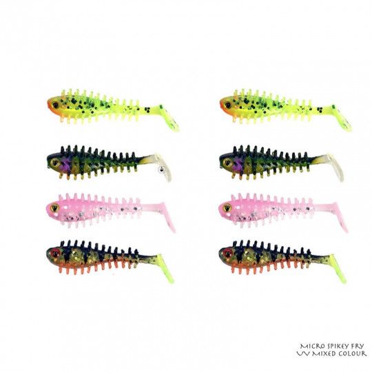 Gummifische Fox Rage Micro Spikey Fry UV 4cm Gemischte Farbe