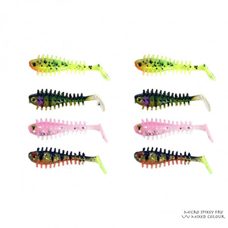 Señuelo Suave Fox Rage Micro Spikey Fry UV 4cm Color Mixto