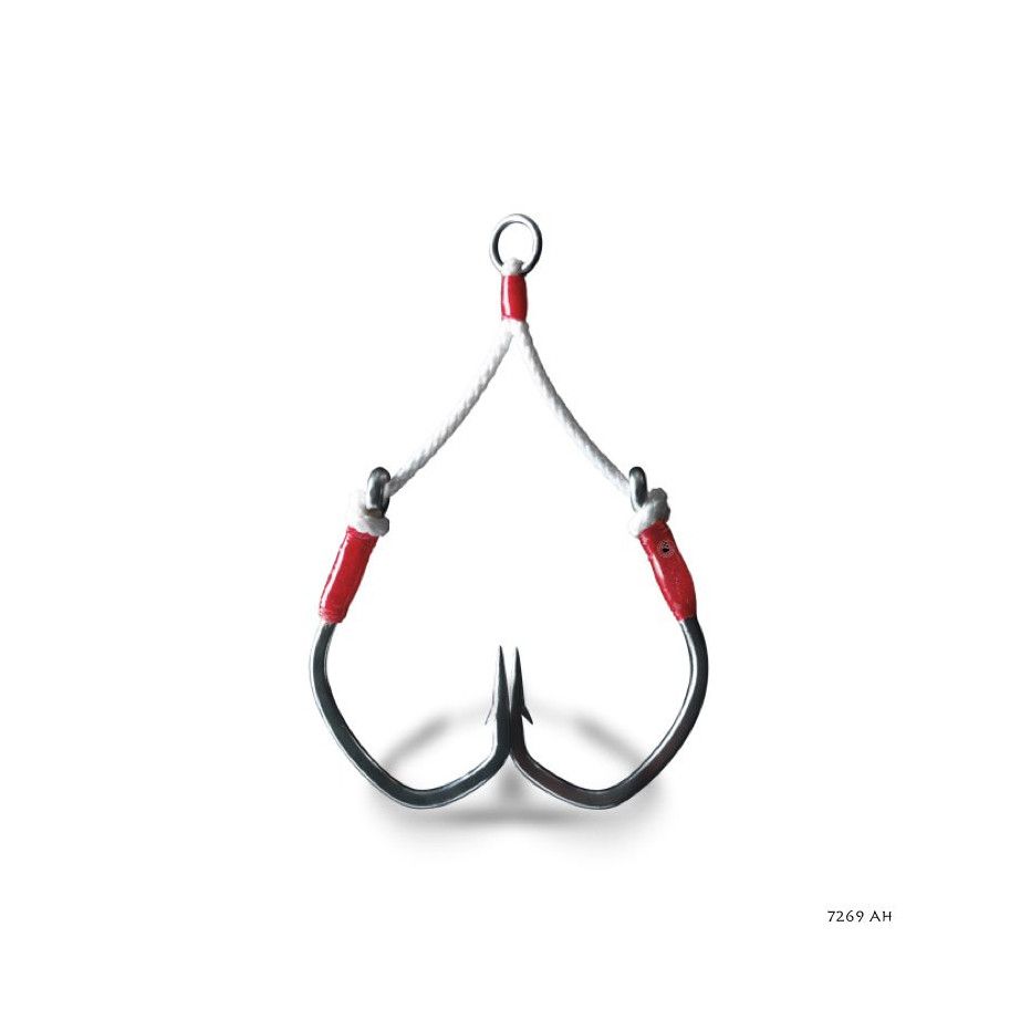 thumbnail image 2 of VMC 7269 TechSet Heavy Duty Tandem Assist Hooks (2-Pack) – Saltwater Jigging For Tuna, Marlin, Mahi 2 of 4