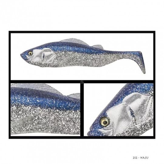 Señuelo vinilo para lucio Adusta Pick Tail Swimmer 15cm