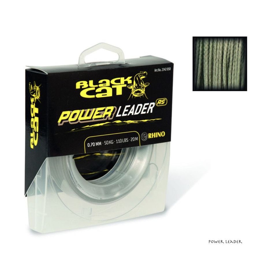 Unterseite der Linie Geflochtene Angelschnur Black Cat Power Leader 20m