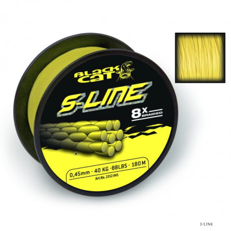 Tresse pour le silure Black Cat S-Line 8 brin