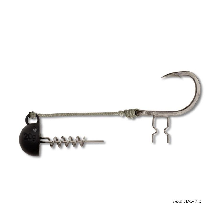 Montage Black Cat Shad Claw Rig