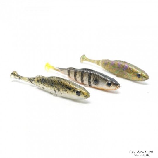 Señuelo vinilo Sico Lure Mini Pala 5,8cm - Para trucha