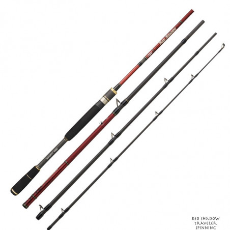 Angelruten Reise Hearty Rise Red Shadow Traveler Spinning