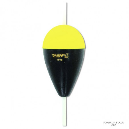 Pierced float for catfish fishing Black Cat
