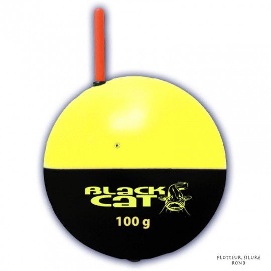 Durchbohrter Schwimmer Black Cat Rund für das angeln des Welses