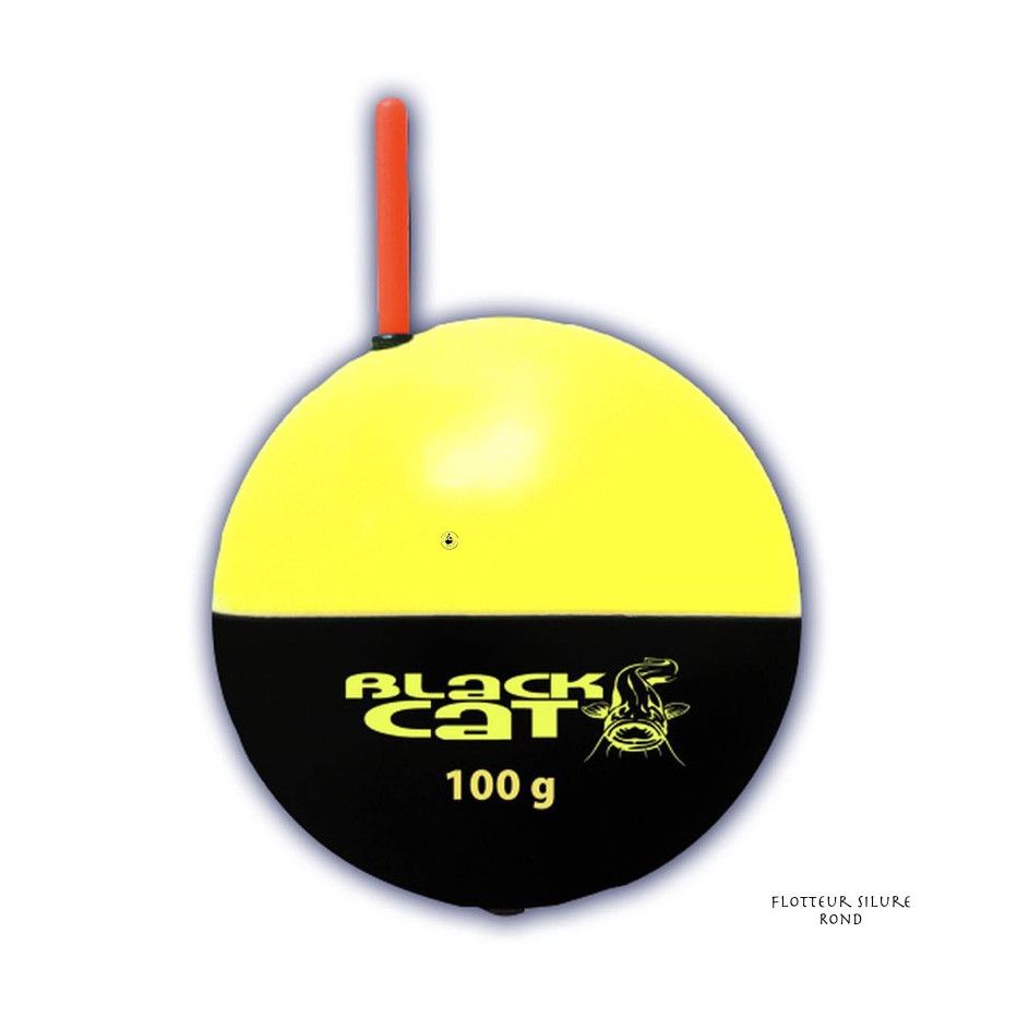Flotador perforado Black Cat Round para la pesca del siluro